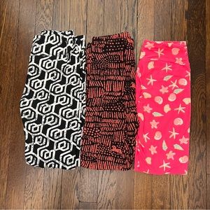 Lularoe - One Size OS - Set of 3 leggings